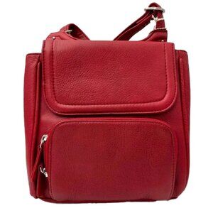 Osgoode Marley RFID Leather Crossbody Organizer Garnet Red Argentine Cowhide